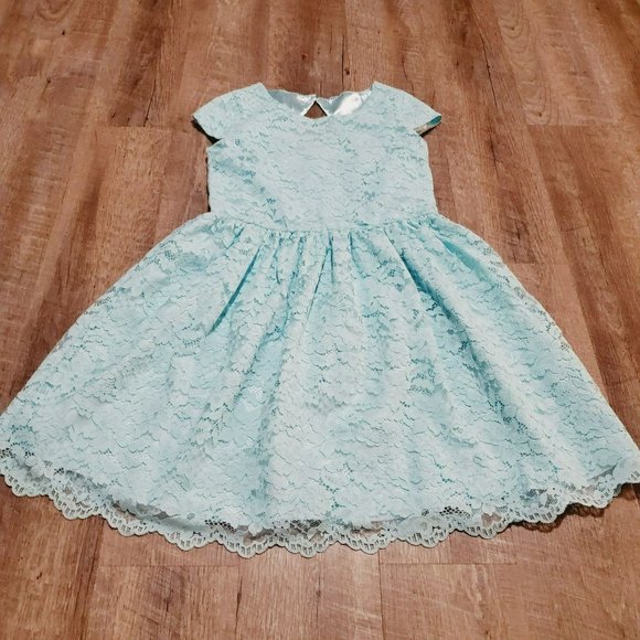 Place Other - Children's Place Teal Lace Dress Size 14 Girls Zipper Closure w/Button Closure a